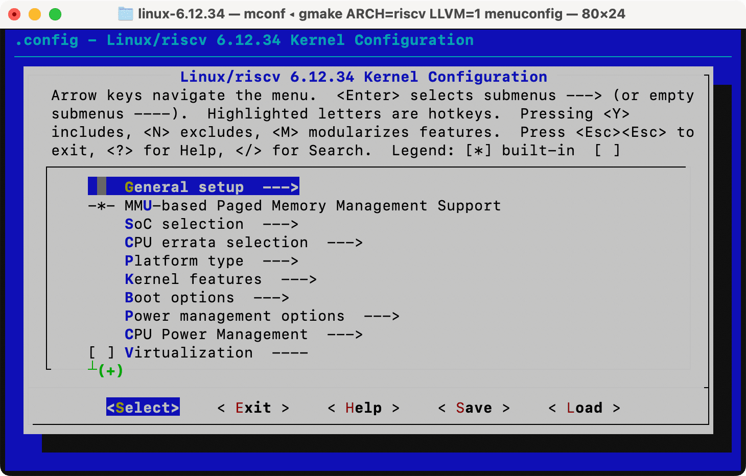 menuconfig