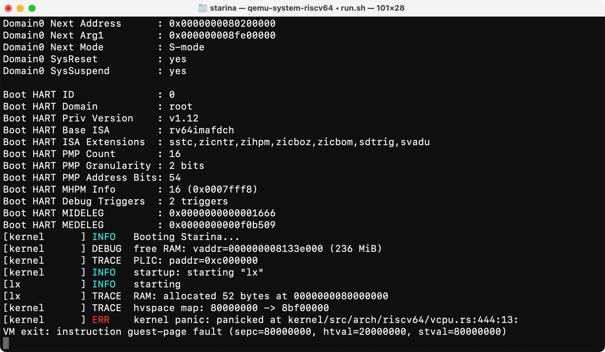 first-inst-guest-page-fault