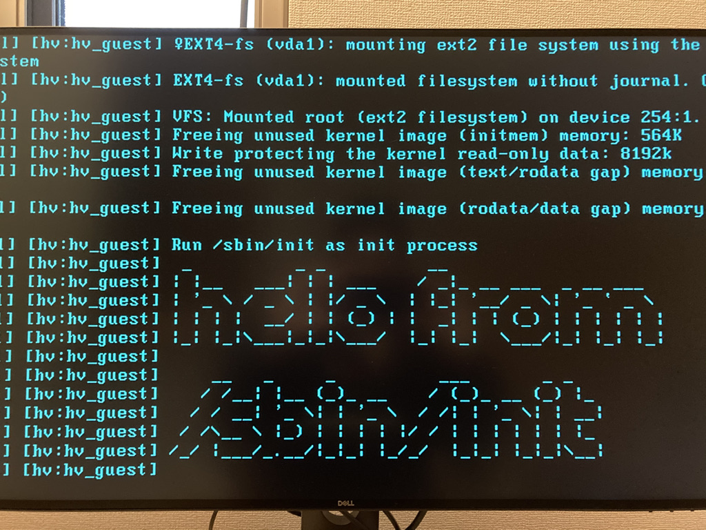 デモ: 実機(Intel NUC)のResea上で動くLinux