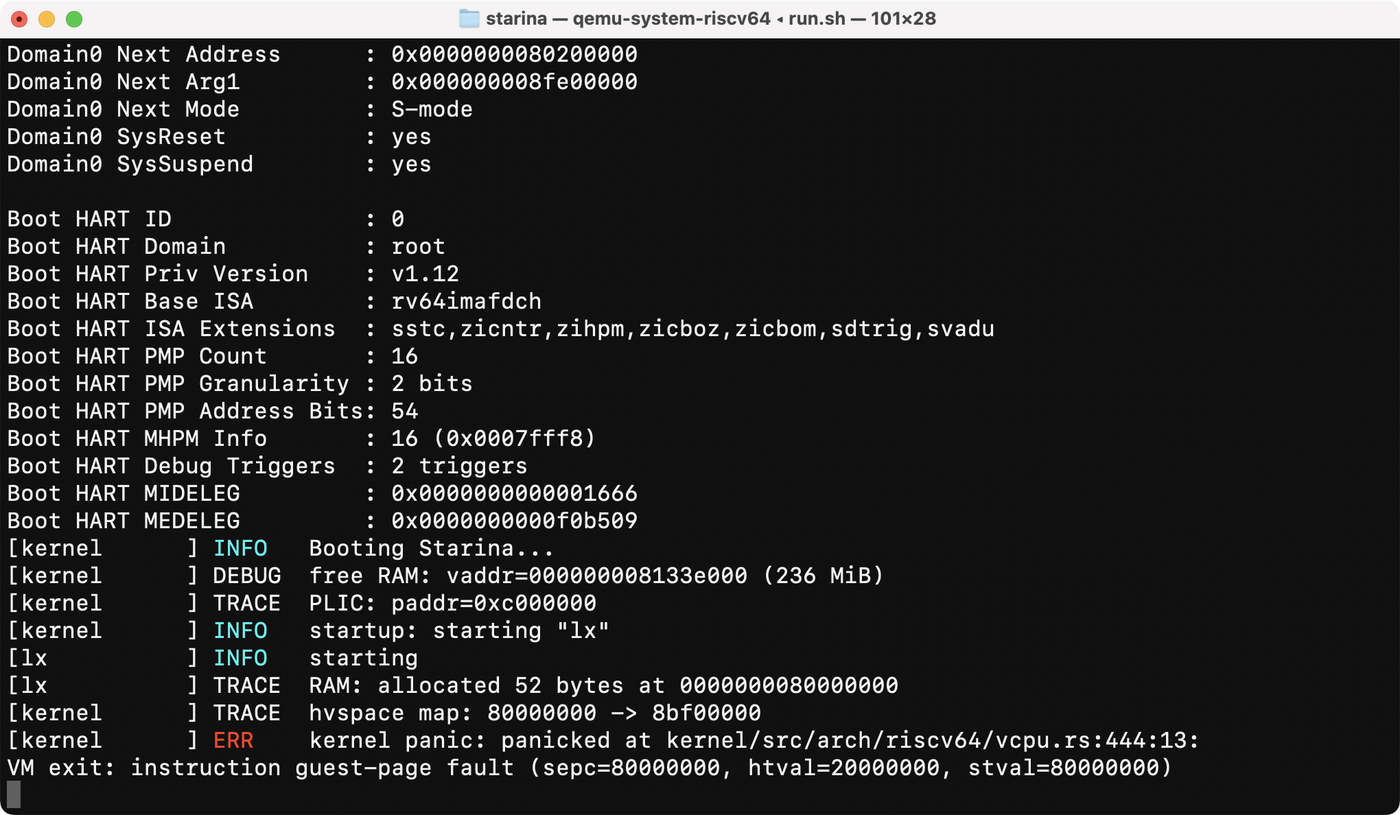 first-inst-guest-page-fault